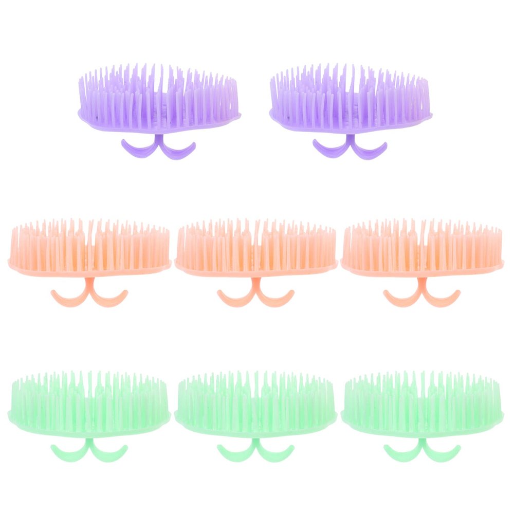 Beaupretty 8pcs Hair Shampoo Brush for Scalp Care Deep Cleaning Massage Ergonomic Scalp for Men and Circulation and Reusable Cleaning Tool Random Style
