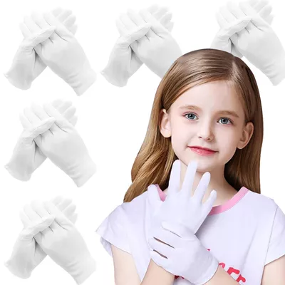 24Pcs White Cotton Gloves for Dry Hands Eczema Gloves Overnight Moisturizing Gloves for Women Cosmetic