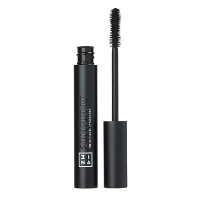 3INA The 24H Level Up Mascara - Intense Black Mascara Volume and Length with Hourglass Brush for Full Definition - Vegan, Cruelty Free - 900-0.27 oz