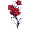 Tatodays 2x Sheets large rose tattoos temporary realistic sexy flower for women adults teens kids thigh forearm rockstar biker gothic halloween fancy dress view 2