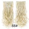 55cm 16Clips In Hair Extension Wave Synthetic Clip In Hair Extensions Ombre Black Brown 16Clips In Fake Hairpieces(88) view 2
