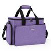 BAFASO Large Cosmetic Bag Makeup Bag with Adjustable Dividers, Travel Makeup Case Holds Cosmetics and Hair Supplies, Purple view 1