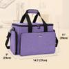 BAFASO Large Cosmetic Bag Makeup Bag with Adjustable Dividers, Travel Makeup Case Holds Cosmetics and Hair Supplies, Purple view 4