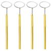 4 Pieces Gold Eyelash Extension Mirror Makeup Detachable Mirrors Dental Mirror Stainless Steel Beauty Tools Mirror Inspection Mirror Dental Tool Inspect Instrument for Observing Small Details view 1