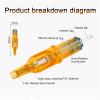 10Pcs Semi-Permanent Makeup Tattoo Cartridge Needle Tools RL/RM/M1/RS Tattoo Gun Supplies,10pcs 11M1 view 3