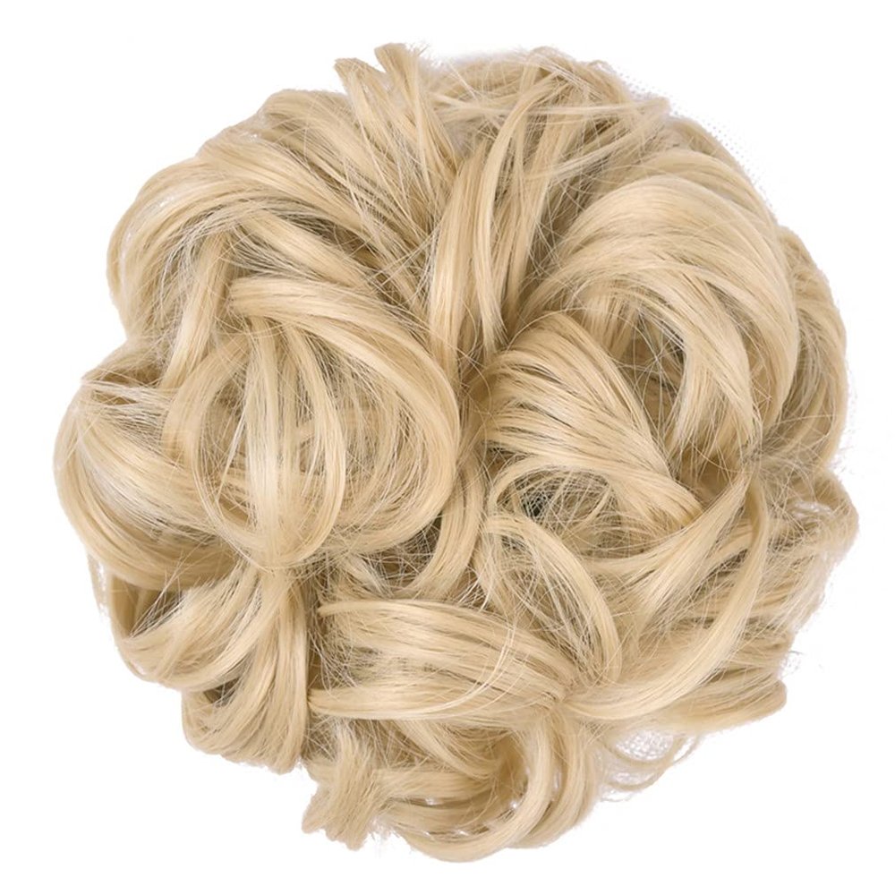 10Pc Curly Chignon Messy Hair Bun Hair Scrunchies Extension Curly Wavy Messy Synthetic Chignon For Women Updo Hairpiece Q18 Color 22