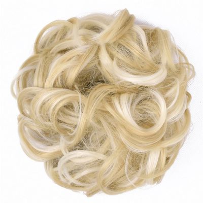 10Pc Curly Chignon Messy Hair Bun Hair Scrunchies Extension Curly Wavy Messy Synthetic Chignon For Women Updo Hairpiece Q18 Color 22H613