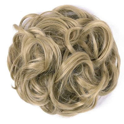 10Pc Curly Chignon Messy Hair Bun Hair Scrunchies Extension Curly Wavy Messy Synthetic Chignon For Women Updo Hairpiece Q18 Color J24