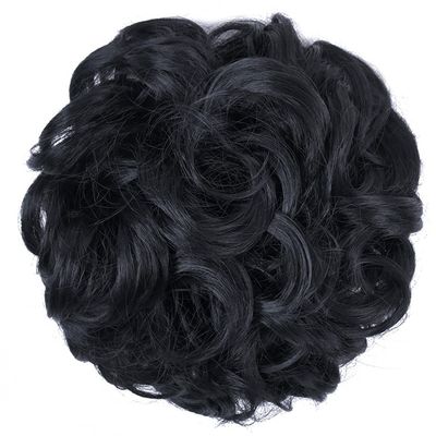 10Pc Curly Chignon Messy Hair Bun Hair Scrunchies Extension Curly Wavy Messy Synthetic Chignon For Women Updo Hairpiece Q18 Color 1