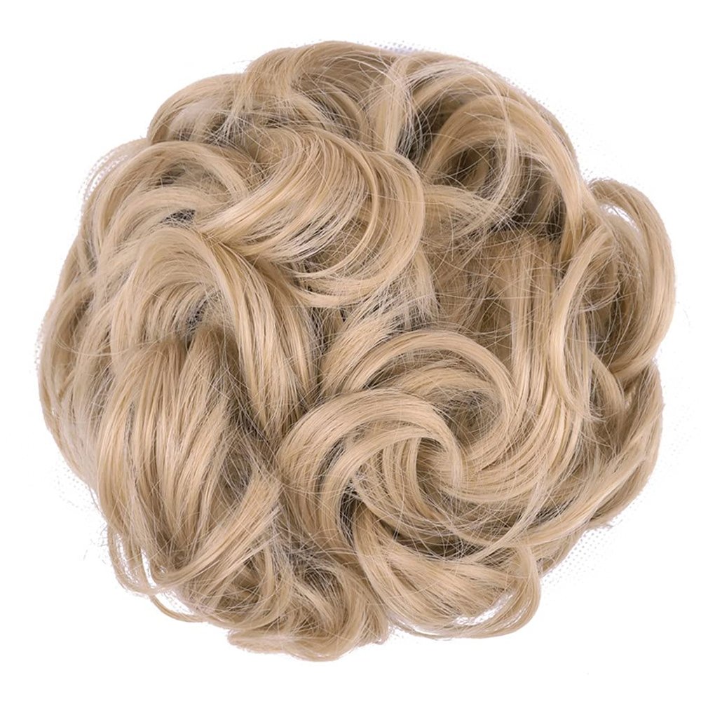 10Pc Curly Chignon Messy Hair Bun Hair Scrunchies Extension Curly Wavy Messy Synthetic Chignon For Women Updo Hairpiece Q18 Color 18