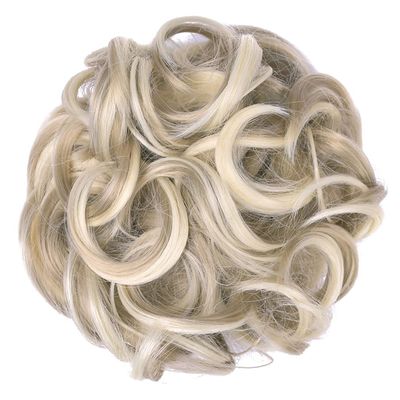 10Pc Curly Chignon Messy Hair Bun Hair Scrunchies Extension Curly Wavy Messy Synthetic Chignon For Women Updo Hairpiece Q18 Color 14H613