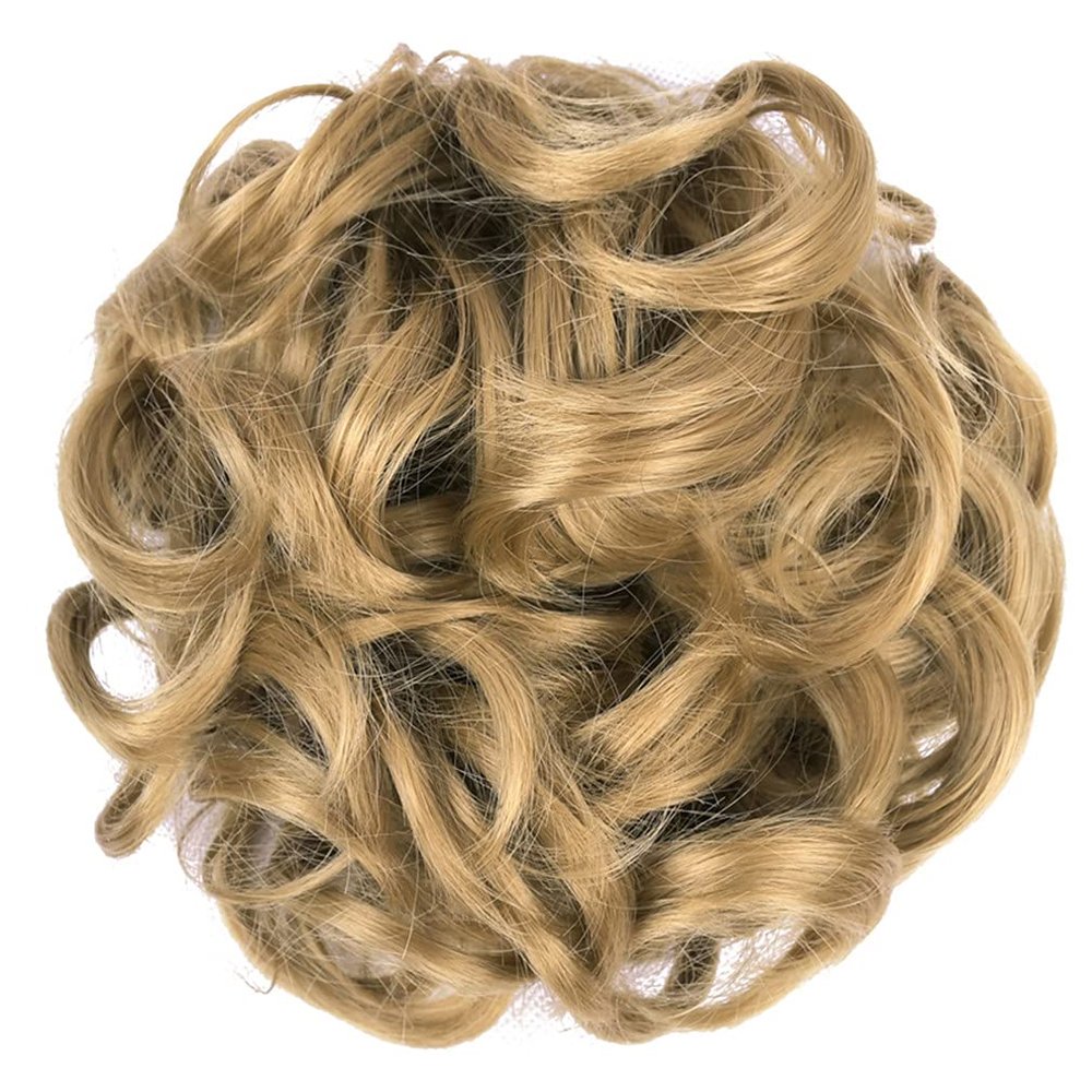 10Pc Curly Chignon Messy Hair Bun Hair Scrunchies Extension Curly Wavy Messy Synthetic Chignon For Women Updo Hairpiece Q18 Color 19