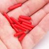 100 Pcs Red Plastic Eyelash Tweezers Cover Grafting Eyelashes Tips Covers Tweezer Point Protectors for Stainless Steel Straight Elbow view 3