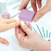 100 Pcs Mini Buffers for Nails 180/100 Grit Mini Nail Buffer Purple Nail Buffers for Natural Nails view 3