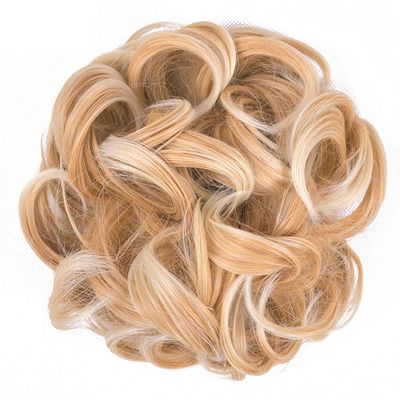 10Pc Curly Chignon Messy Hair Bun Hair Scrunchies Extension Curly Wavy Messy Synthetic Chignon For Women Updo Hairpiece Q18 Color 144T613