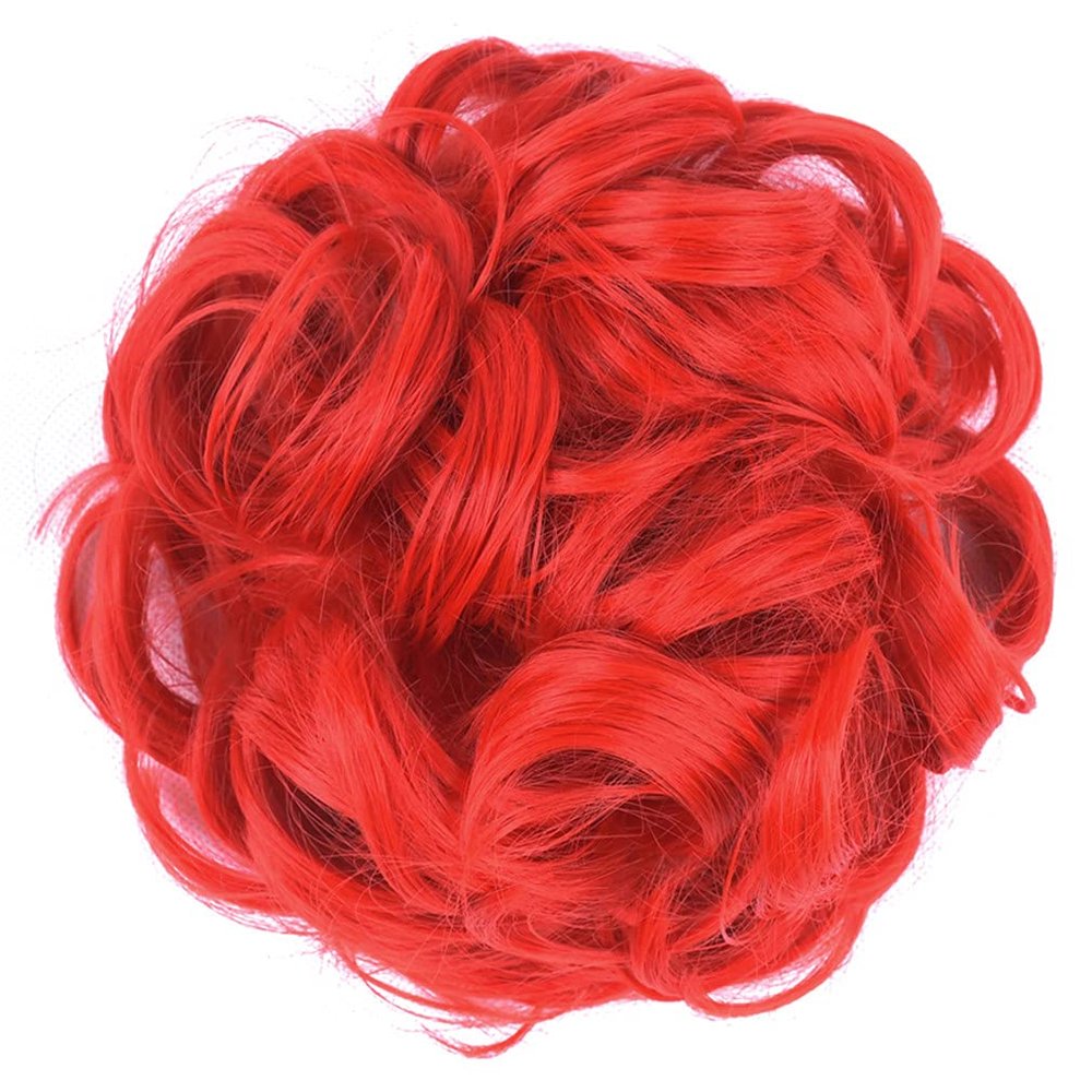 10Pc Curly Chignon Messy Hair Bun Hair Scrunchies Extension Curly Wavy Messy Synthetic Chignon For Women Updo Hairpiece Q18 Color 89