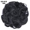 10Pc Curly Chignon Messy Hair Bun Hair Scrunchies Extension Curly Wavy Messy Synthetic Chignon For Women Updo Hairpiece Q18 Color 1B view 2
