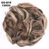 10Pc Curly Chignon Messy Hair Bun Hair Scrunchies Extension Curly Wavy Messy Synthetic Chignon For Women Updo Hairpiece Q18 Color 12H24 view 2