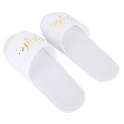 Hotel Slippers Bridesmaids Slippers Bride Slippers Bride Slippers For Wedding Day Bridal Party Slippers For Wedding Day, Comfortable Slippers Beautiful for Party for Wedding(29*23*8cm-bride)