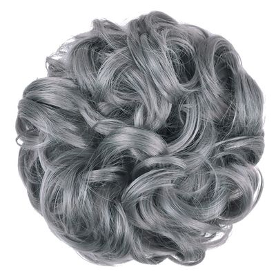 10Pc Curly Chignon Messy Hair Bun Hair Scrunchies Extension Curly Wavy Messy Synthetic Chignon For Women Updo Hairpiece Q18 Color Dimgray
