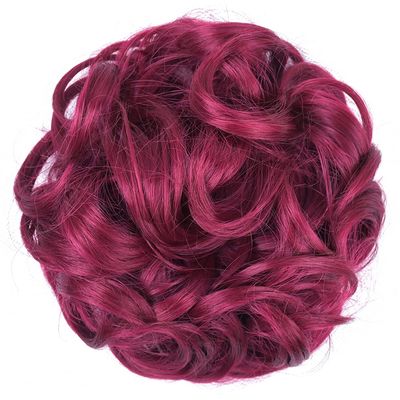 10Pc Curly Chignon Messy Hair Bun Hair Scrunchies Extension Curly Wavy Messy Synthetic Chignon For Women Updo Hairpiece Q18 Color Bury