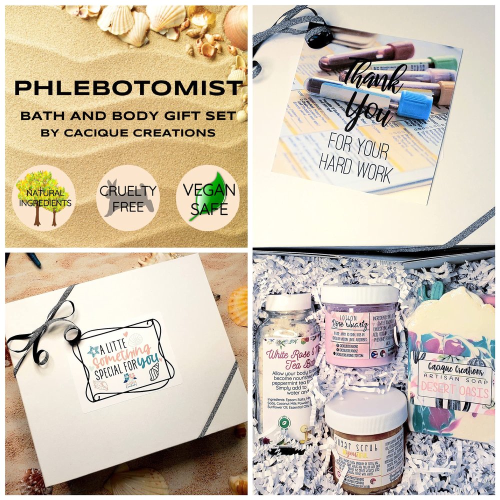 Phlebotomist Gift Box | Self Care Gift | Spa Gift | Gift for Her | Gift for Friend | Best Friend Gift | Relax Gift | Bath and Body Gift (Large)
