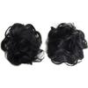 Synthetic Curly Hair Chignon Wedding Updos For Elegant Brides Bun Pad Rubber Band Mix Color #1 view 1