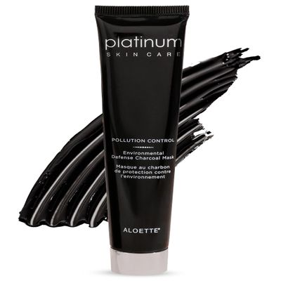 Aloette Deep Cleansing Charcoal Face Mask, Pollution Control - Detoxifying Pore Reducer for Oily Skin to Reduce Acne, Blemishes & Blackheads - Detox Facial Mask for Excess Oil, Dirt & Impurities