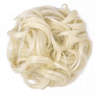 10Pc Curly Chignon Messy Hair Bun Hair Scrunchies Extension Curly Wavy Messy Synthetic Chignon For Women Updo Hairpiece Q18 Color 613