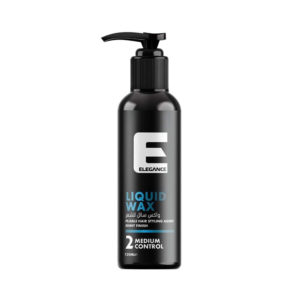 Elegance Liquid Hair Wax - 4.05 Oz, Hybrid Formula, Medium Control and Shine, Easy to Use