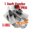 Tatmax International Tattoo Combo Disposable Needles and Tubes 20Pcs 3RL, 5RL, 7RL, 9RL, 11RL, 14RL (14 Round Liner), W00 view 2