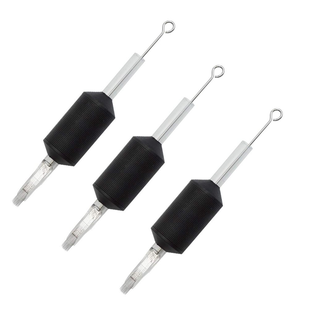 Tatmax International 20PCS 1 Inch Tattoo Combo Needles and Tubes: 5RM, 7RM, 9RM, 11RM, 13RM, 15RM (11 Round Magnum) (W00-)