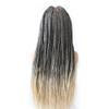 12.5X4.75" Lace Braids Wigs for Black Women Swiss Lace Front Cornrow Box Braided Wig Baby Hair 31" Synthetic Lightweight Cornrow Micro Twist Braids Wigs 1B/613T# Black Blonde Ombre view 3