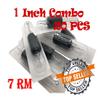 20PCS 1 Inch Tattoo Combo Needles and Tubes: 5RM, 7RM, 9RM, 11RM, 13RM, 15RM (7 Round Magnum) view 2