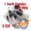 Tatmax 20PCS 1 Inch Tattoo Combo Needles and Tubes: 5RM, 7RM, 9RM, 11RM, 13RM, 15RM (9 Round Magnum) view 2