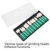 Nail Drill Bit Set, 12pcs Wool Felt Nail Grinding Polishing Head, Portable Nail Drill Bits Set Accessory for Household and Nail Salon view 3