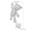 5pcs Nail Drill Nail Dangle Charm Japanese Decor Bowknot Bear Nail Art Decorations Animal Decor Crystal Bowknot Decoration Bear Shaped Nail Decorations Alloy Applique view 2