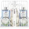 BRUBAKER Cosmetics Beauty Spa Care Set - with Lavender & Sage Mint Extracts - Gift Set in Bathroom Shelf White view 1