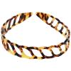 Lurrose French Tortoise Shell Headband Celluloid Acetateh Hairband Non- slip Washing Face Hairband Hair Hoop Hair Accessorie for Women (Deep Tortoiseshell) view 1