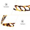 Lurrose French Tortoise Shell Headband Celluloid Acetateh Hairband Non- slip Washing Face Hairband Hair Hoop Hair Accessorie for Women (Deep Tortoiseshell) view 2