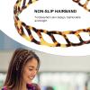 Lurrose French Tortoise Shell Headband Celluloid Acetateh Hairband Non- slip Washing Face Hairband Hair Hoop Hair Accessorie for Women (Deep Tortoiseshell) view 3