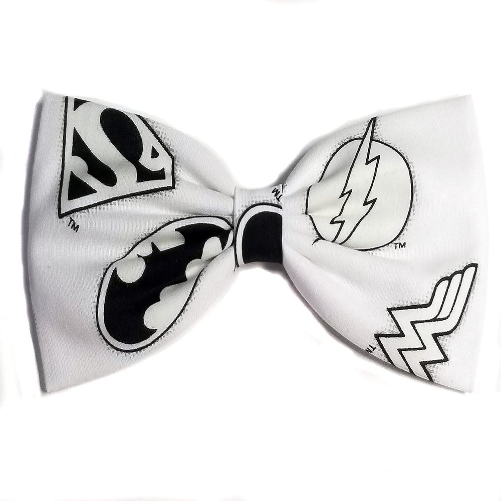 EmilyRose Couture Super Heroes Hair Bows-Sci Fi Characters, Horror (Group 2) (Alligator Clip, DC Character Symbols)