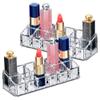 Amazing Abby - Glamour - 2-Pack 12-Slot Acrylic Lipstick Organizer, Lipstick Holder, Lip Gloss Holder, Cosmetic Storage Display, Perfect Storage Solution for Drawer and Vanity (Slot Size: 0.9" x 0.9") view 1