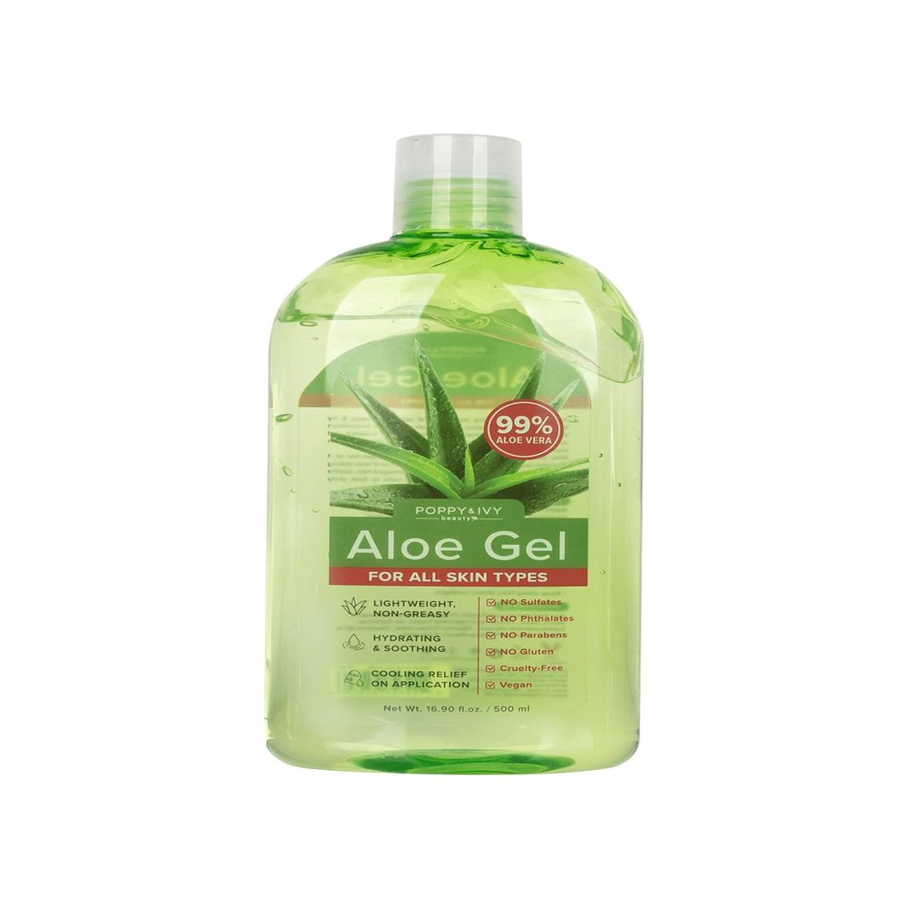 Absolute New York Poppy & Ivy Aloe Gel, Lightweight and Non-Greasy, Hydrating, Soothing and Cooling Relief