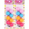 8 Pcs Large Bobble Ponytail Holders - Hair Ties with Balls for Girls, Kids, and Toddlers (Light Pink/Sky Blue/Orange/Hot Pink) view 3