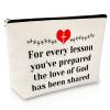 Sfodiary Christian Religious Gift for Women Makeup Bag Sunday School Teacher Appreciation Gifts Bible Verse Cosmetic Bag Church Christian Teacher Presents Christmas Birthday for Her Travel Pouch view 1
