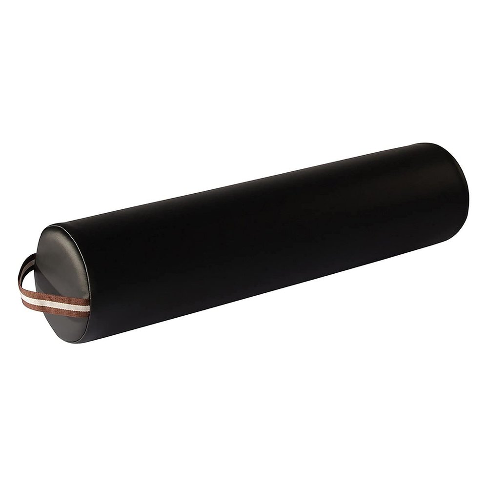 Master Massage 6"x26" Full Round Massage Bolster,Full Round Massage Bolster Pillow Cushion,100% PU Upholstery Massage Bolster (Black)