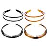 4pcs thin headband shower head plastic headband teeth comb hair ribbons for girls kids sports s workout s for men plastic hair comb DIY view 1