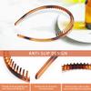4pcs thin headband shower head plastic headband teeth comb hair ribbons for girls kids sports s workout s for men plastic hair comb DIY view 2