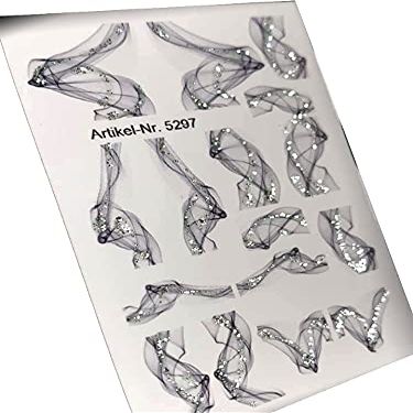 INKVICTUS Flower Nail Decals / Sliders 5279 Glitter for Manicure or Pedicure, Decal for Nails, Slider for Manicures and Pedicures, Nail Art